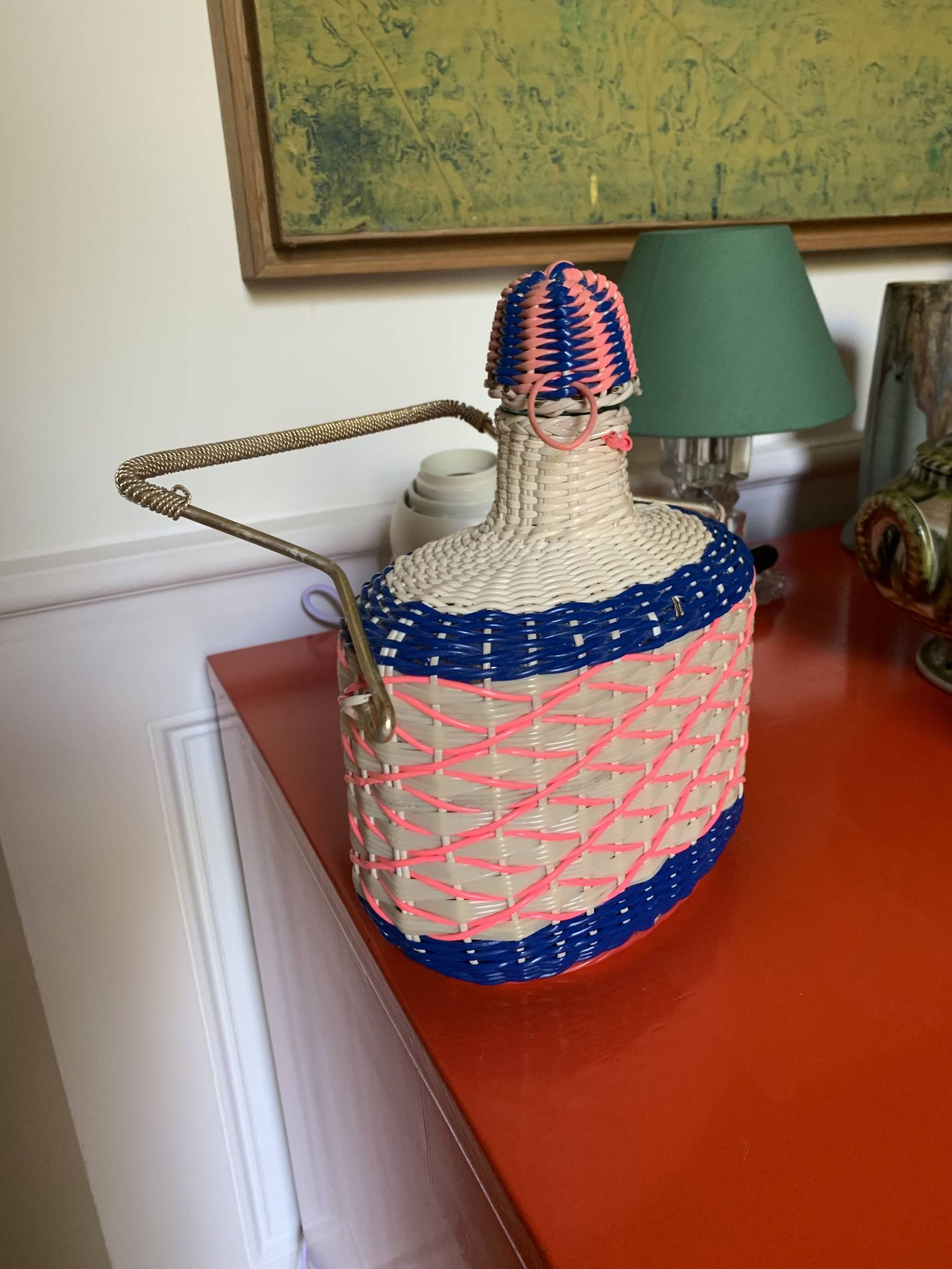 Large Scoubidou water bottle with golden handle