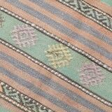 Kilim ancien à motifs géométriques – palette douce et naturelle 168x303Cm