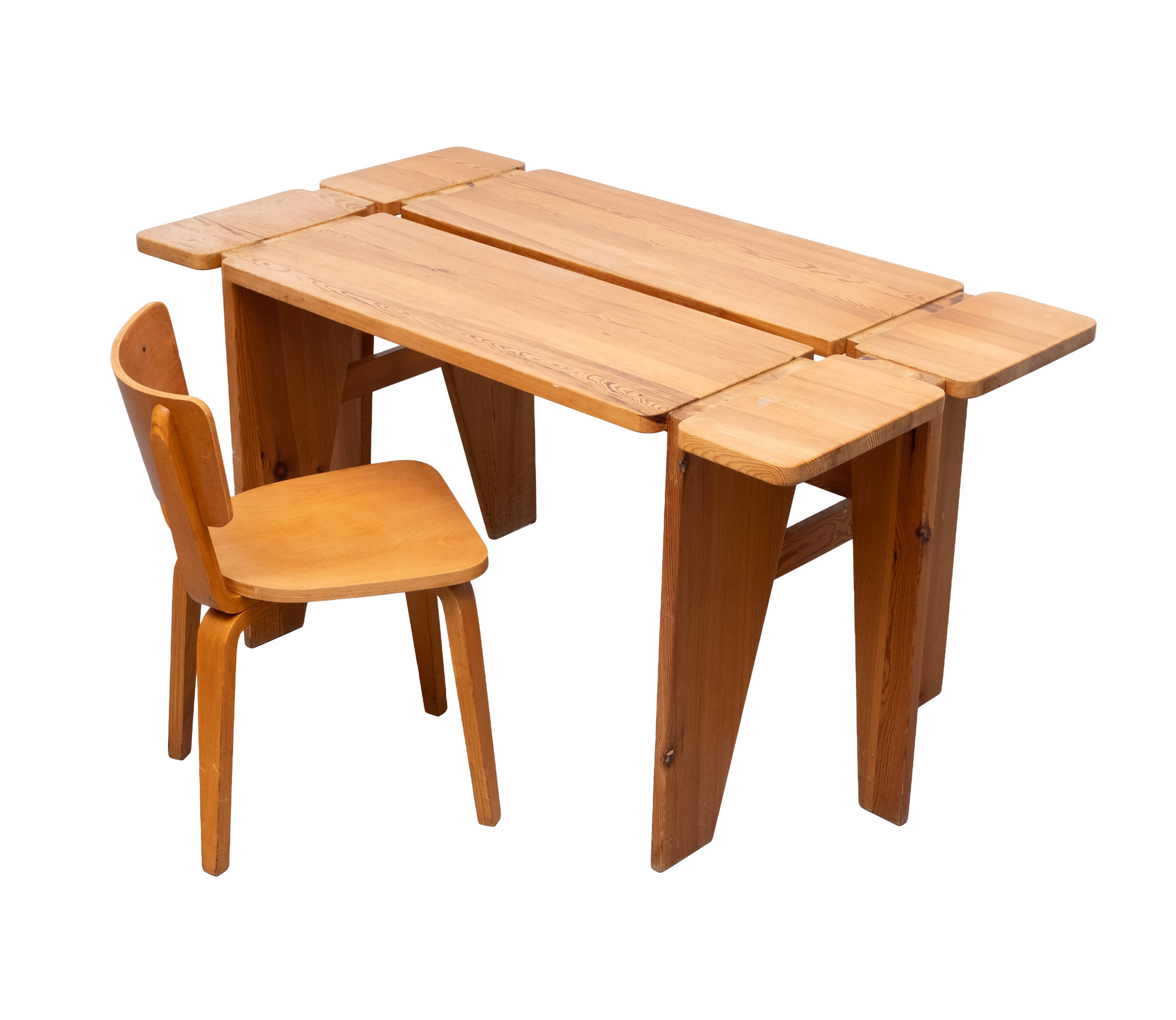 Unique Rauni Peippo Apila Pine  table Finland 1960