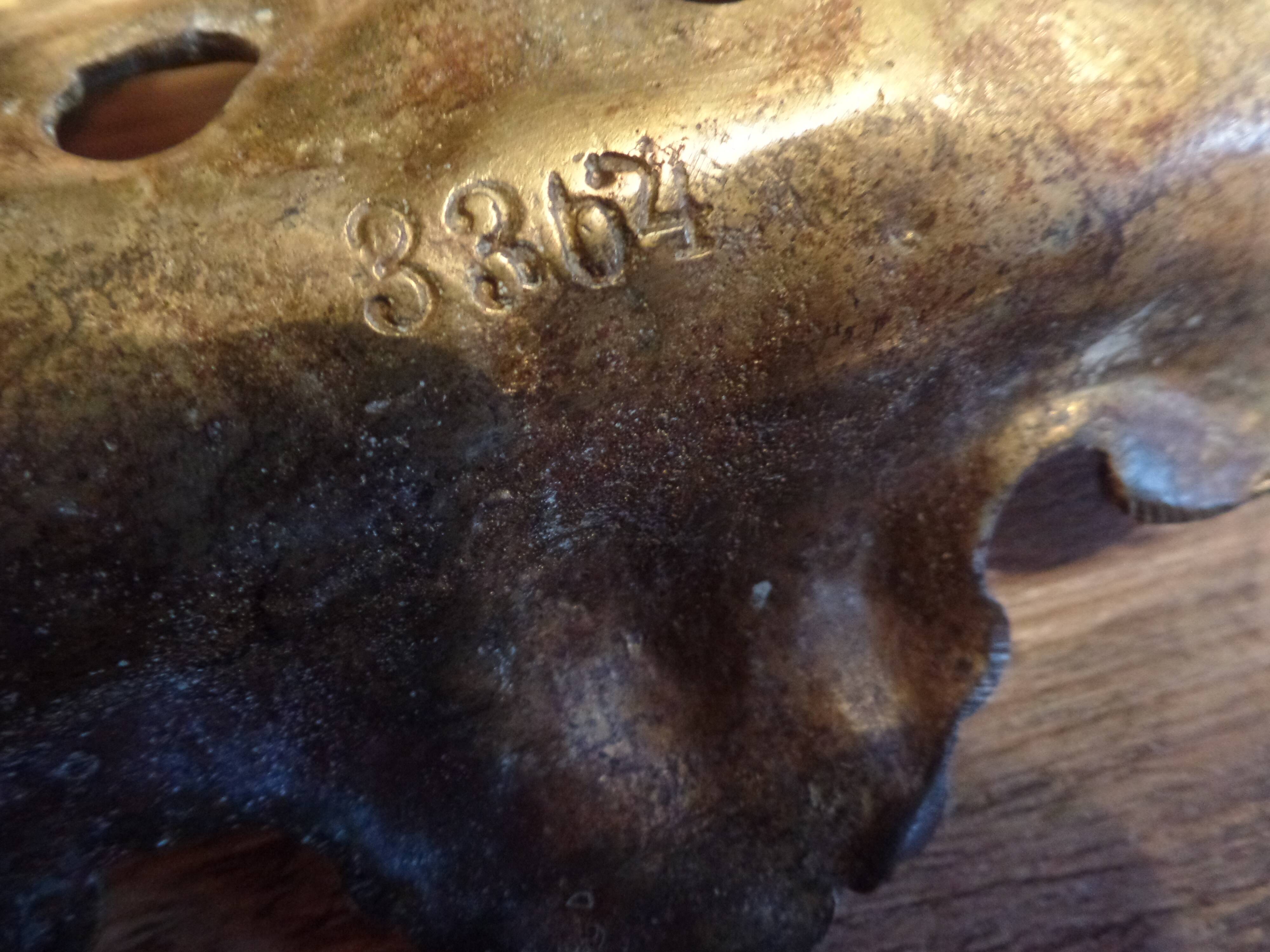 Double bronze inkwell