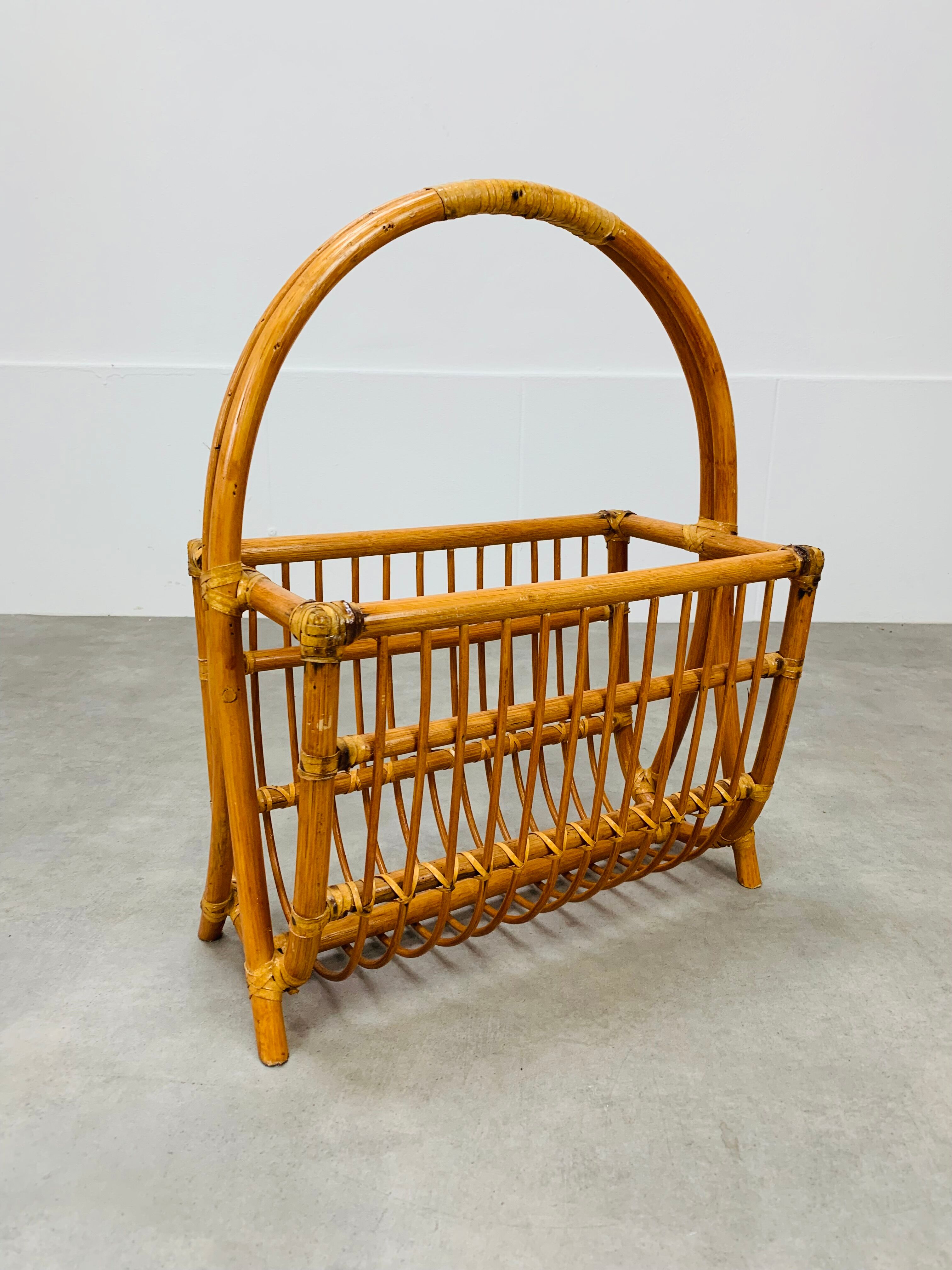 Rattan magazine door 60s