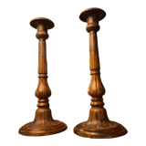 Antique bronze candlesticks