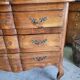 Commode 3 tiroirs arbalette Louis XV en noyer de 1960
