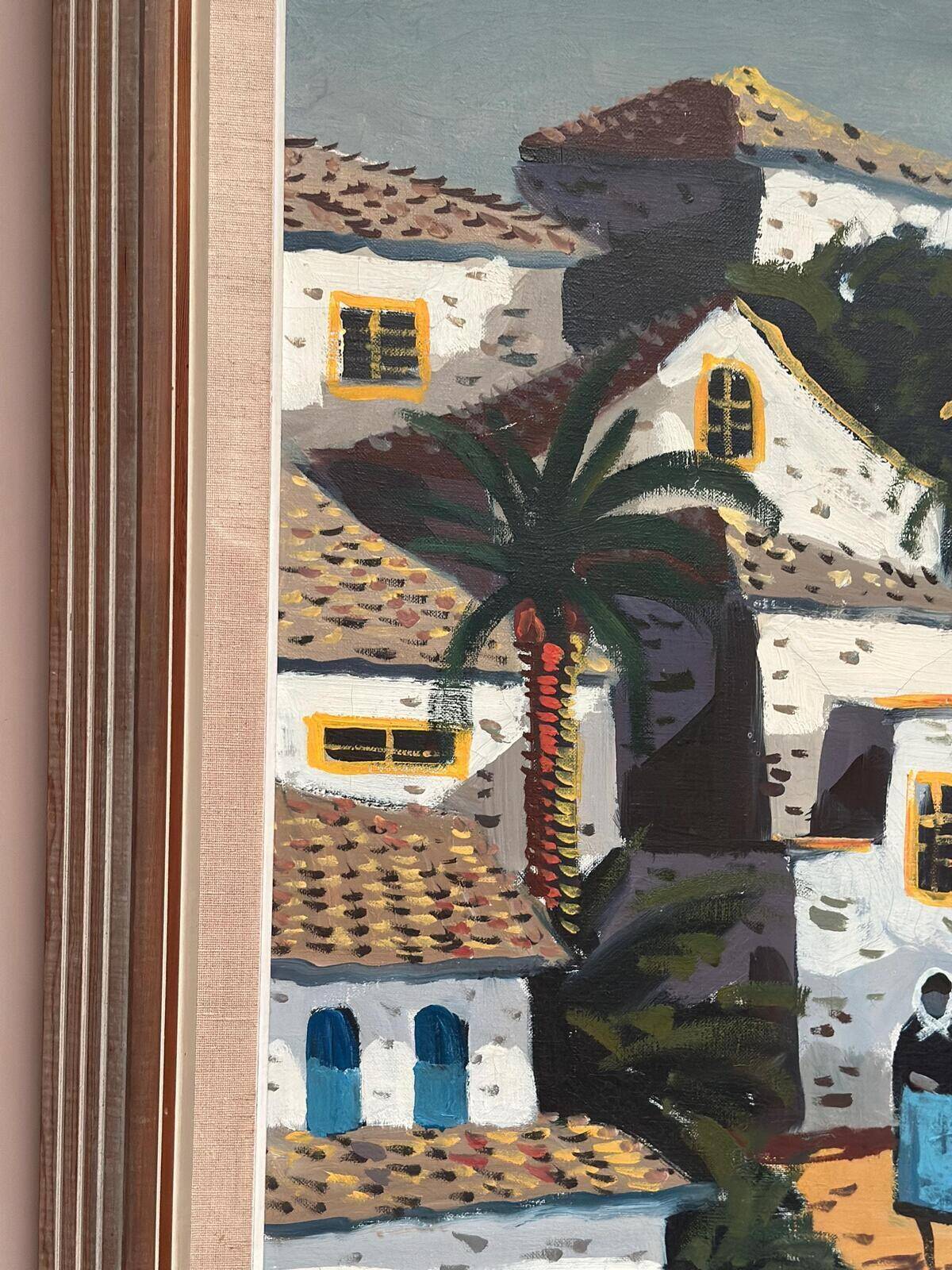 Huile sur toile originale – « Malaga, Espagne » par Tage Gavik – Signé