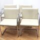 Suite de 4 fauteuils design tubular, Italie