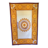 Nappe tenture malgache vintage jaune