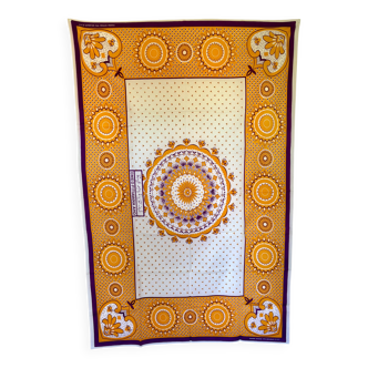 Nappe tenture malgache vintage jaune