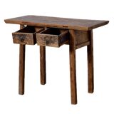 Huojia - Petite console chinoise vintage en orme n°3