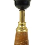 Pied de lampe classique en onyx, marbre et laiton, années 60