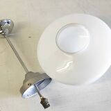 Suspension style Bauhaus globe opaline XL diam. 30cm - début XXeme