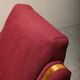 Pair Danish cabinetmaker Art Deco Armchairs in burgundy wool fabric
