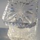 Chiseled glass whiskey decanter