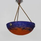 Art Deco suspension by Frères Muller Lunéville, made of glass paste.