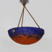 Art Deco suspension by Frères Muller Lunéville, made of glass paste.