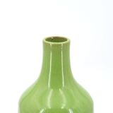 Bottle vase by Paul Badié, La Brague pottery in green ceramic