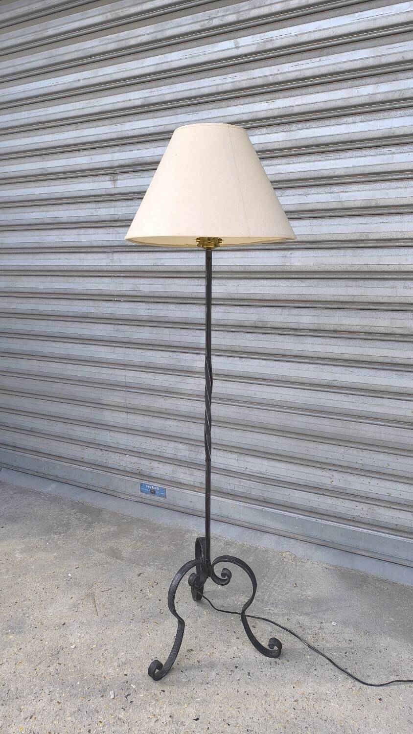 Wrought iron floor lamp, 1960