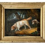 Hunting Scene with Two Dogs, 1820, Oil on Canvas