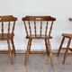Suite de 6 chaises Western en chêne clair – 60’s.