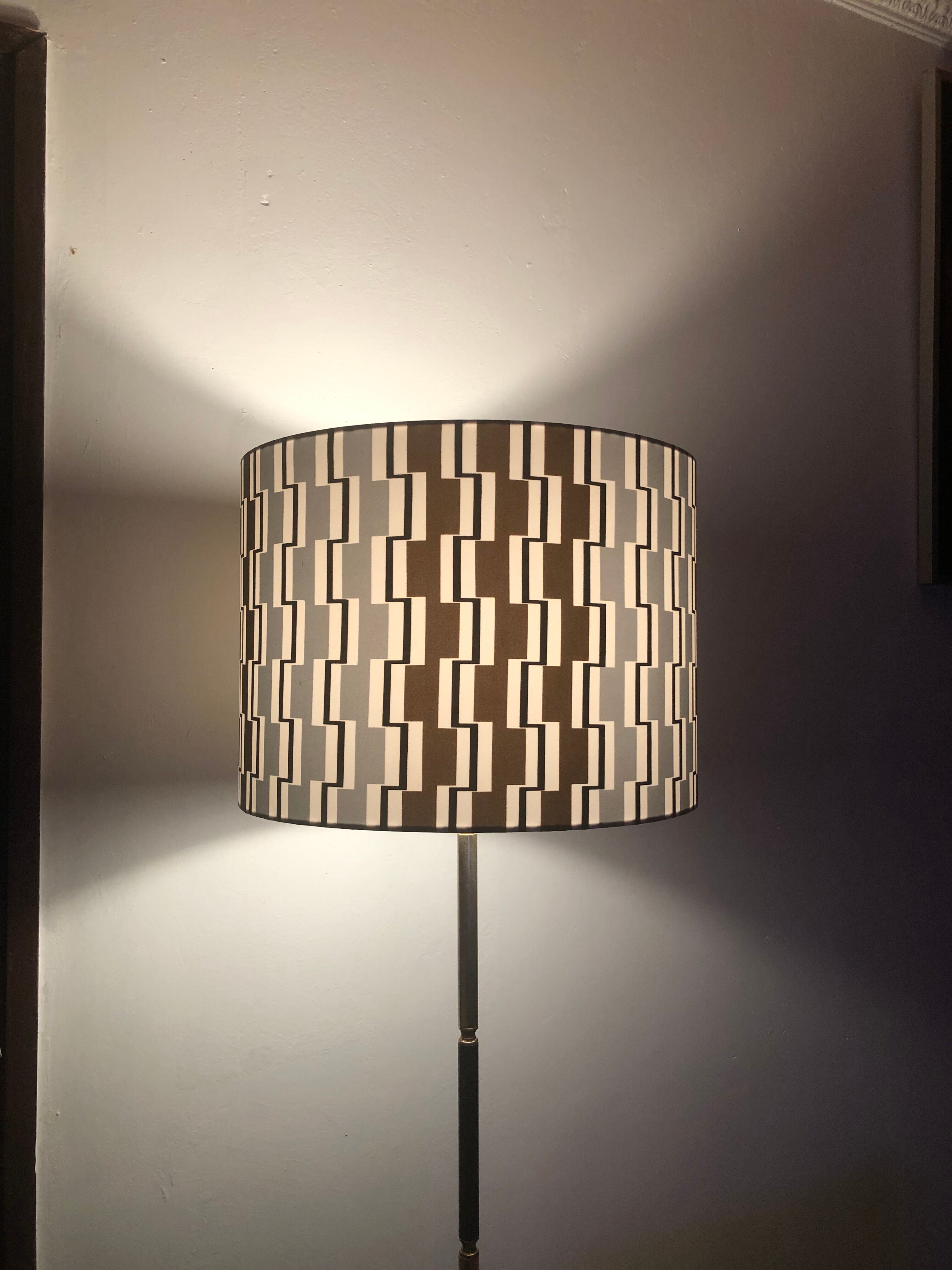 Fortress lampshade - vintage fabric