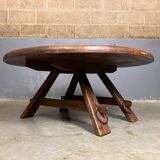 Rustic brutalist oak Coffee table