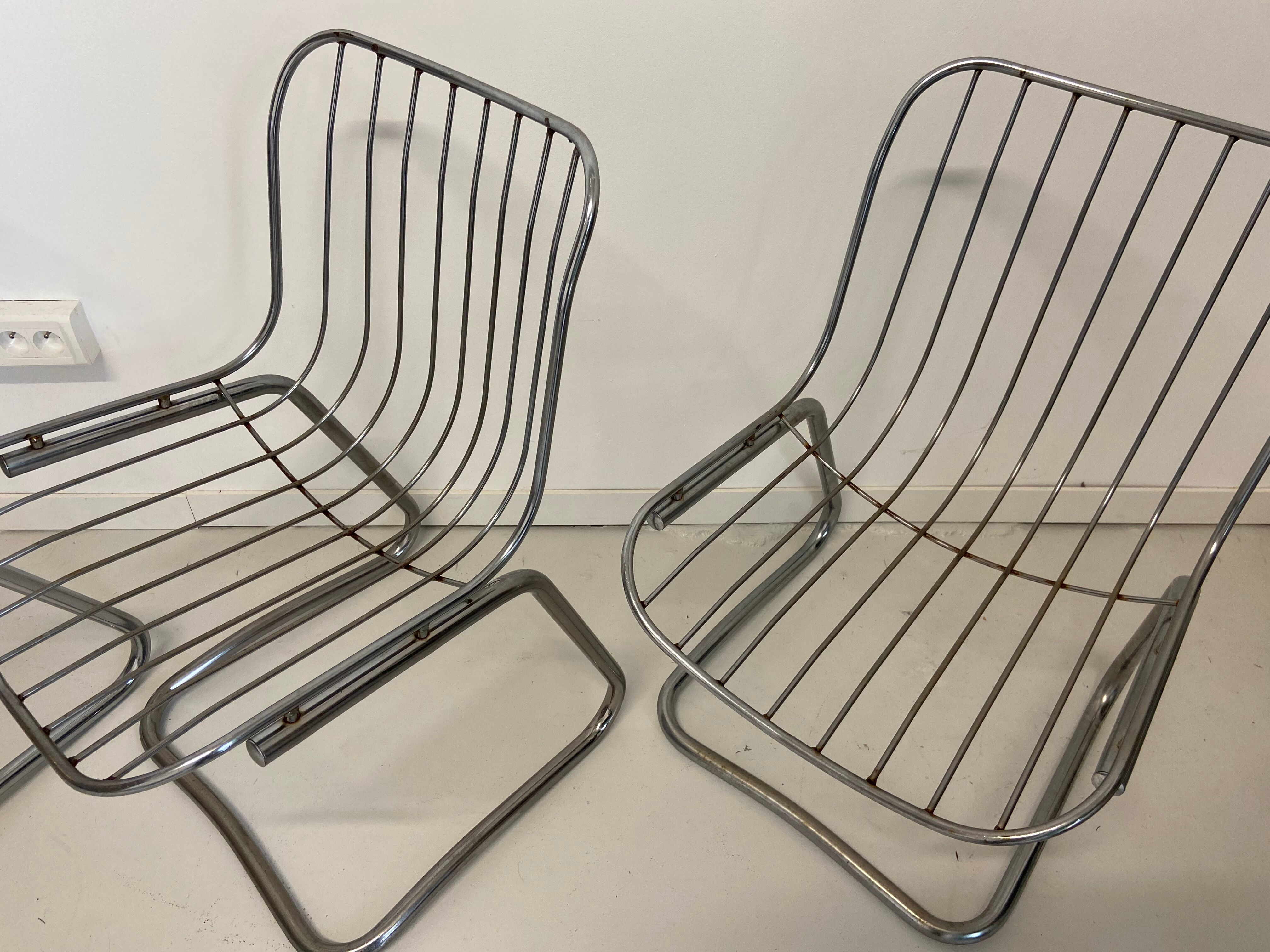 Rinaldi Gastone chairs in chrome