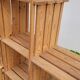 Pair of vintage pine "staircase" bookcase shelves - 1970s