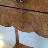 Vintage wooden dressing table with key