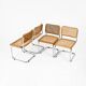 Set of 4 Dining Chairs Style B32 by Marcel Breuer