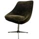 Fauteuil vintage marron sur pied étoile chromé