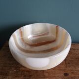 Empty bowl onyx alabaster pocket
