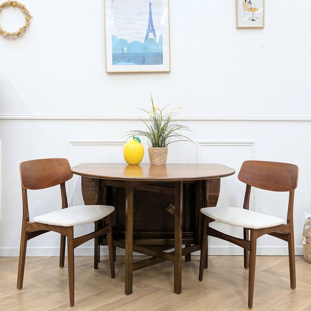 Lot de 2 chaises scandinaves en teck