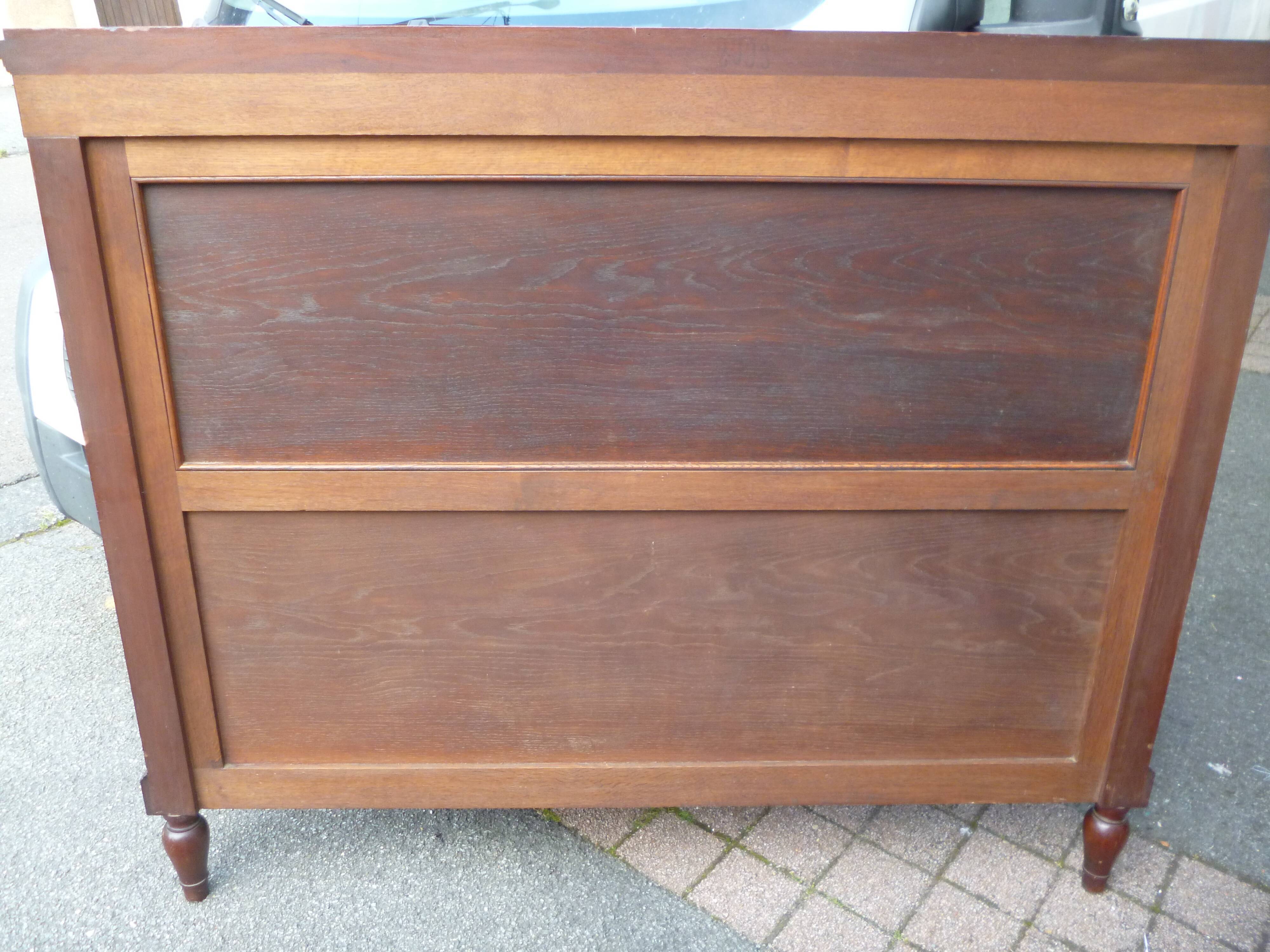 Old bed in mahogany and oak