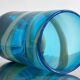 Cylindrical blue blown glass vase