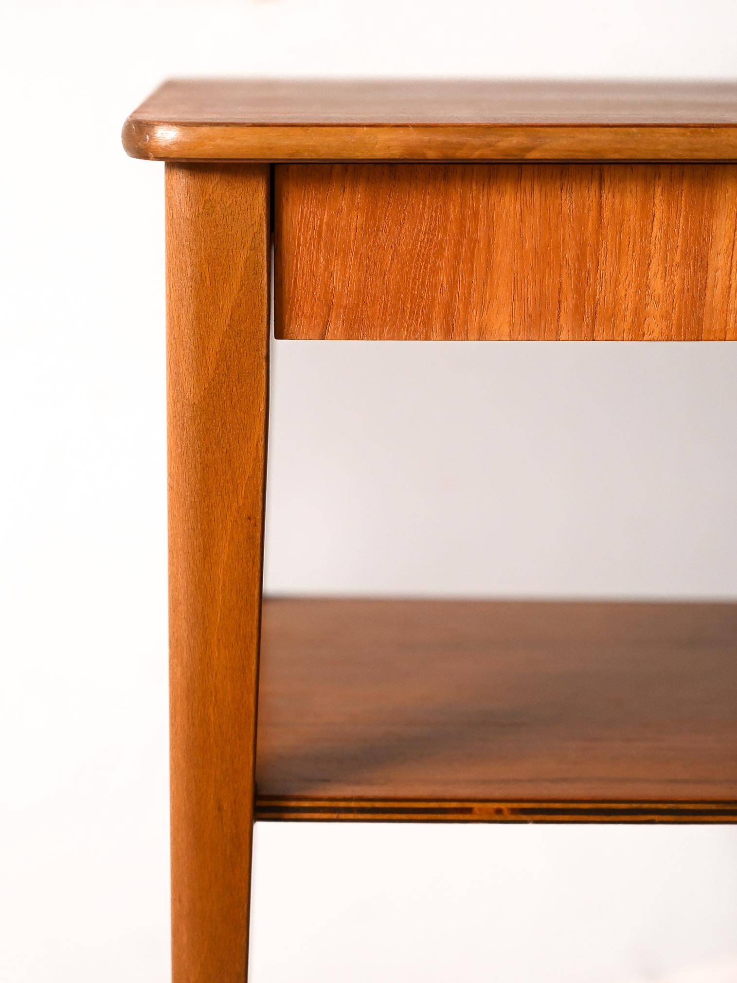 Vintage Scandinavian teak nightstand Björkås Möbelfabrik