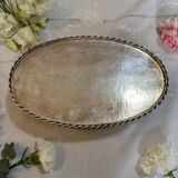Woven silver-plated bread basket