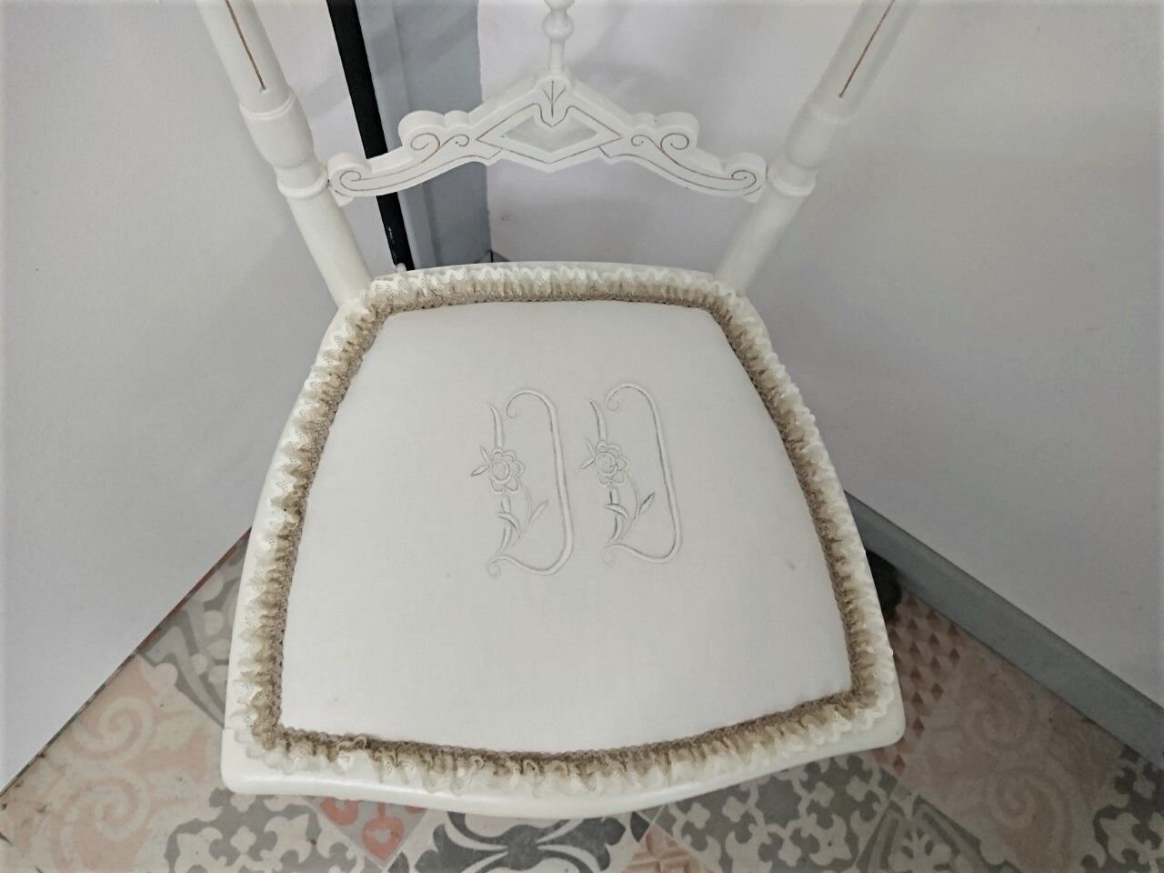 Antique chair "embroidery"