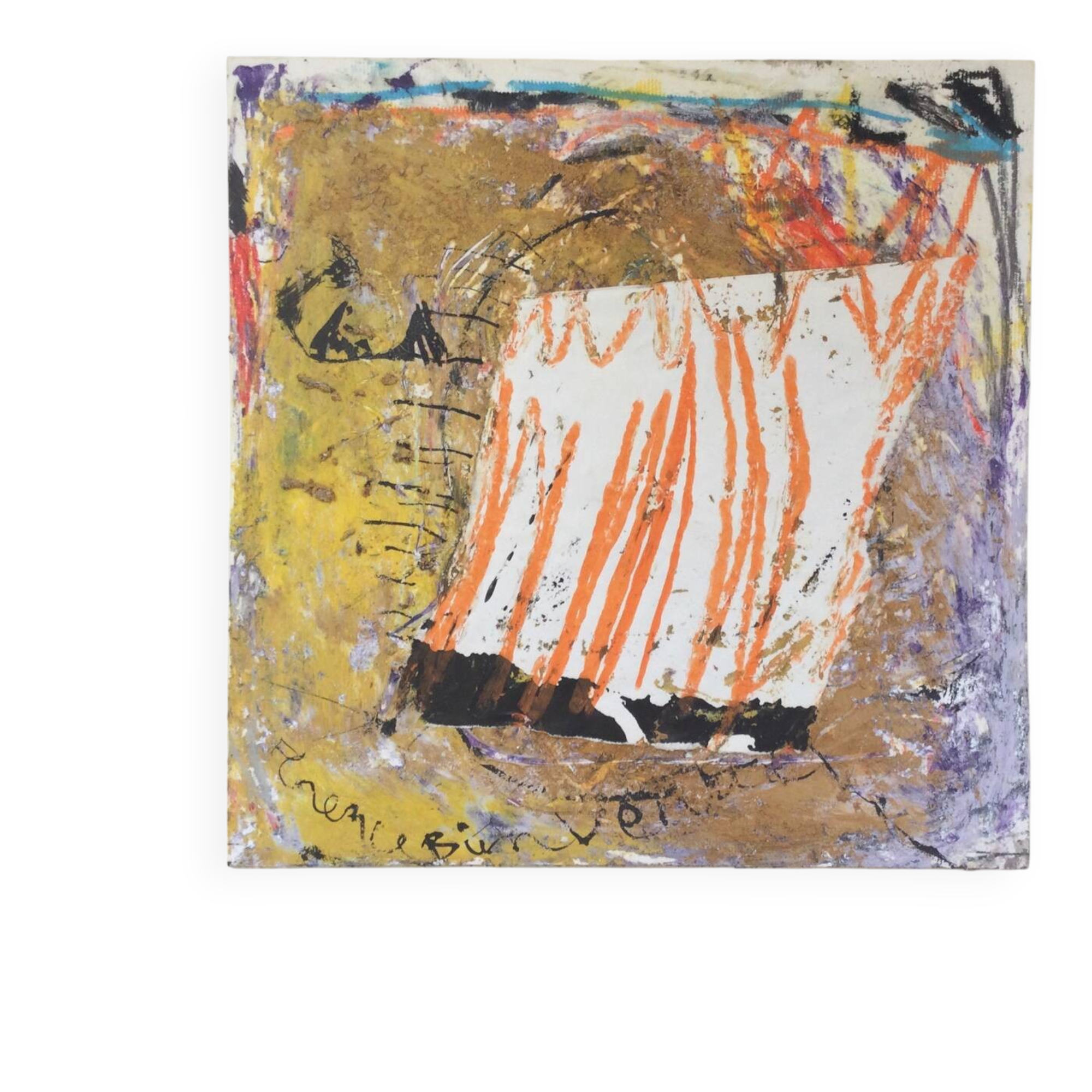 Welcome, 1989. Acrylic and collage by Florence ROQUEPLO (1955)