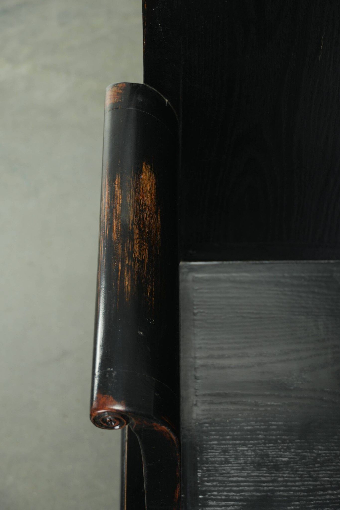 Black wooden chair / side chair in Chinese style