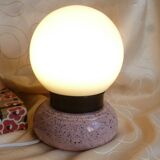 Ball lamp, ceramic and opaline ball lamp, mood and living room lamp