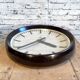 Industrial bakelite factory wall clock from Pragotron, 1960s