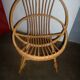 Fauteuil enfant en rotin 1960 coquille