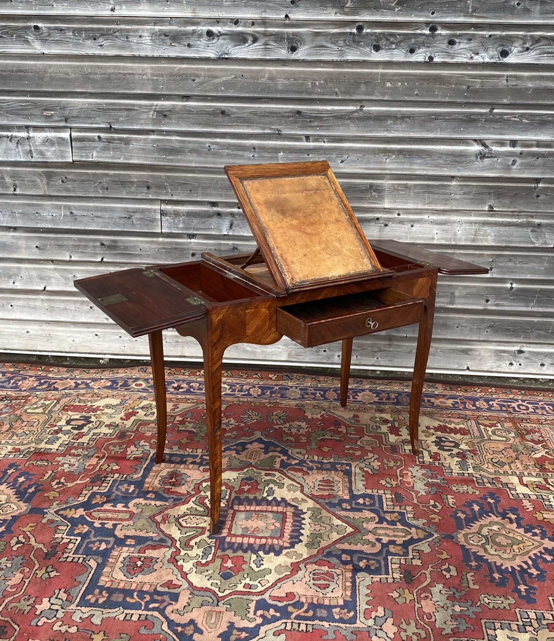 Table Liseuse In Marquetry Stamped Louis XV XVIII Century