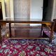 table basse double plateau bois et verre