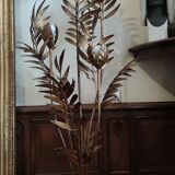 Design floor lamp golden leaves