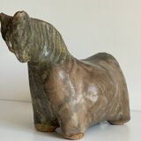 Brutalist ceramic zoomorphic horse shape