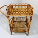 Rattan serving table 1950/60