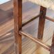 Rustic old stool made of wood and straw.