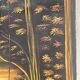 Old african canvas under lively woods in tropical and lush forest signed to identify