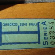 4 Italian Consorzio Sedie Friuli chairs 1960