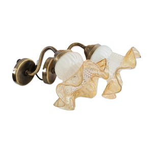Paire d'appliques opaline